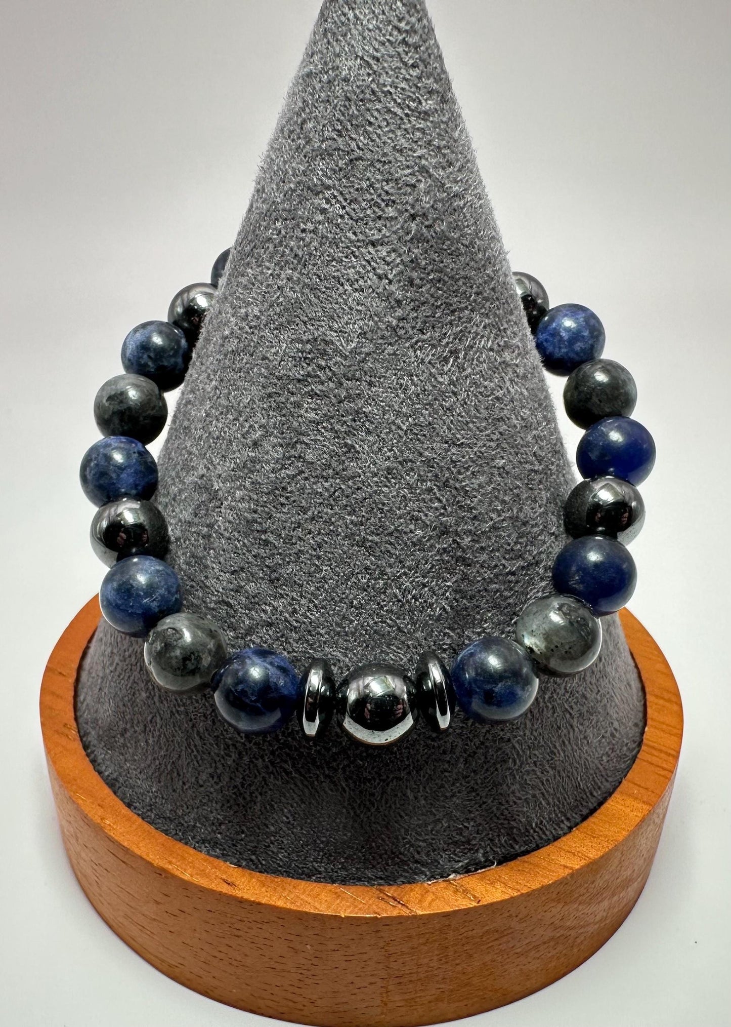 Mercury Retrograde Survival Bracelet - Crystal Healing Zodiac Jewelry - Lapis Lazuli - Labradorite - Hematite