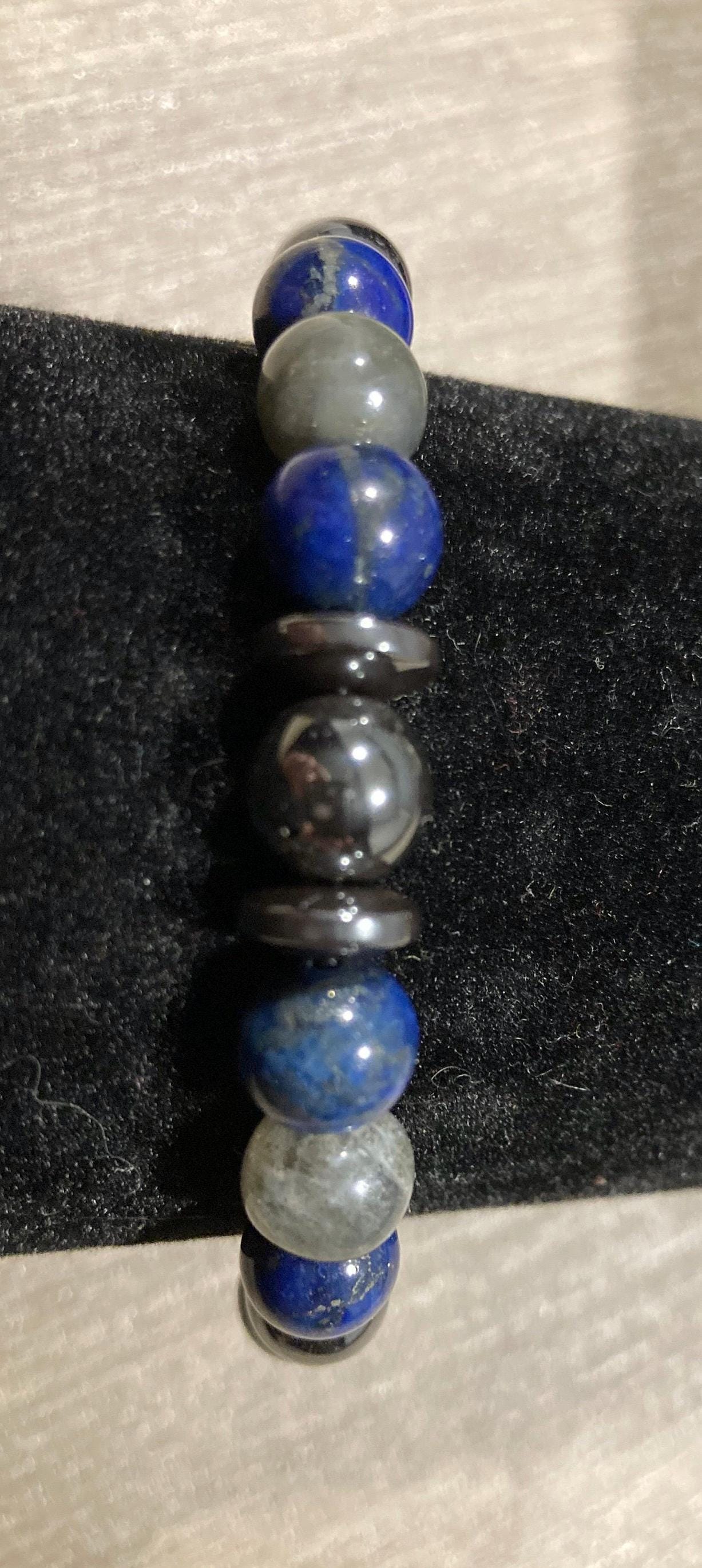 Mercury Retrograde Survival Bracelet - Crystal Healing Zodiac Jewelry - Lapis Lazuli - Labradorite - Hematite