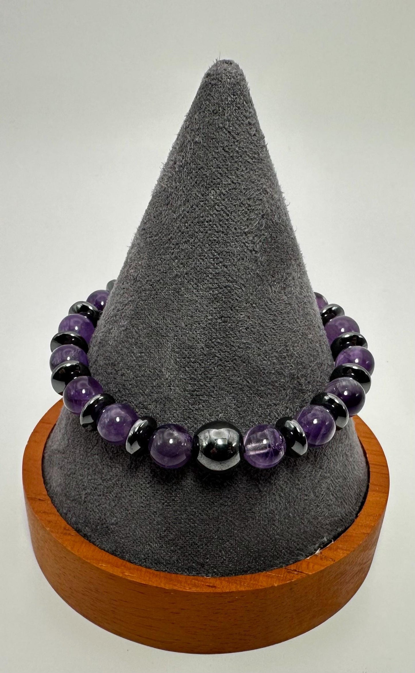 Serenity & Strength Bracelet - Amethyst - Hematite - protection - grounding