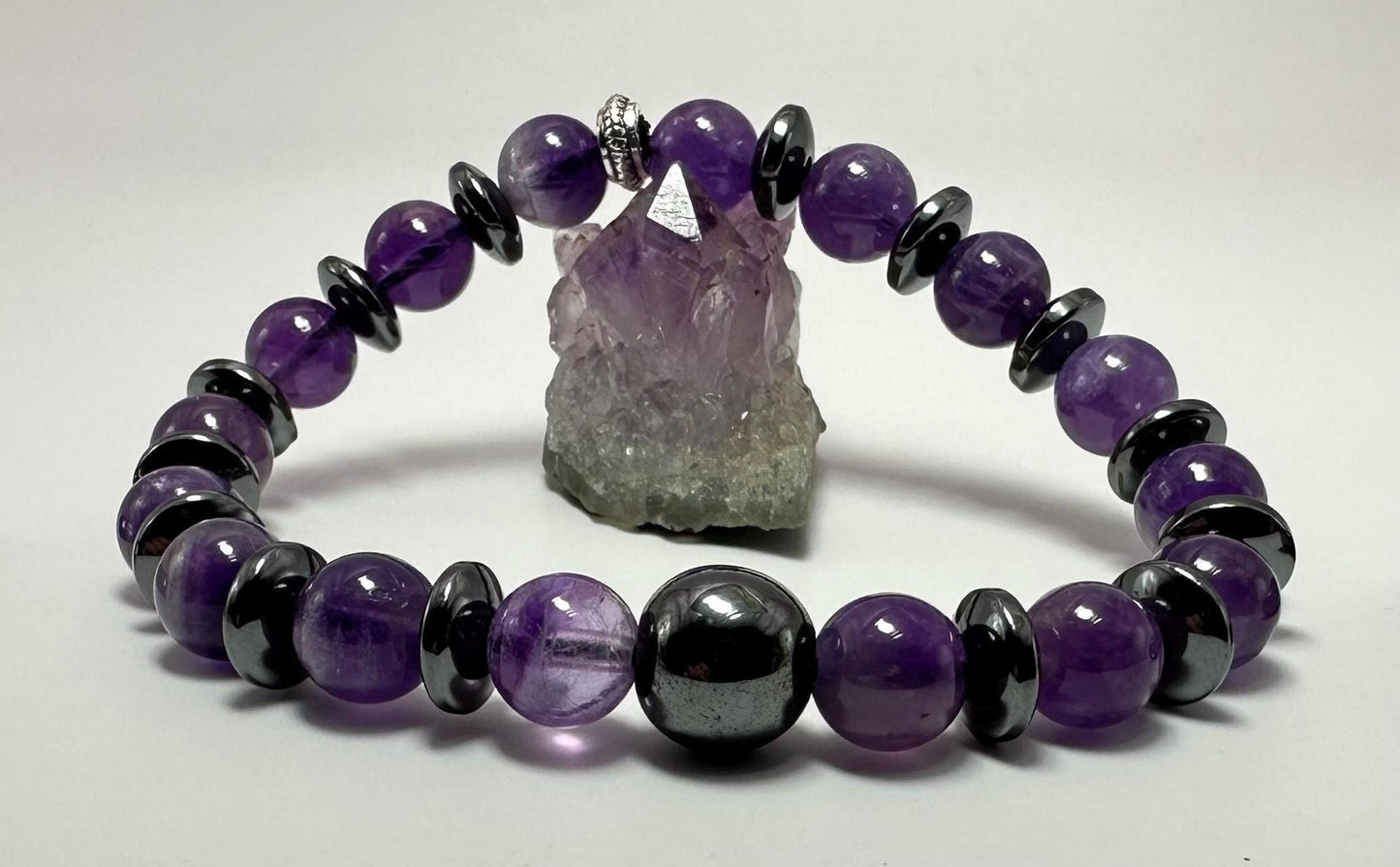 Serenity & Strength Bracelet - Amethyst - Hematite - protection - grounding