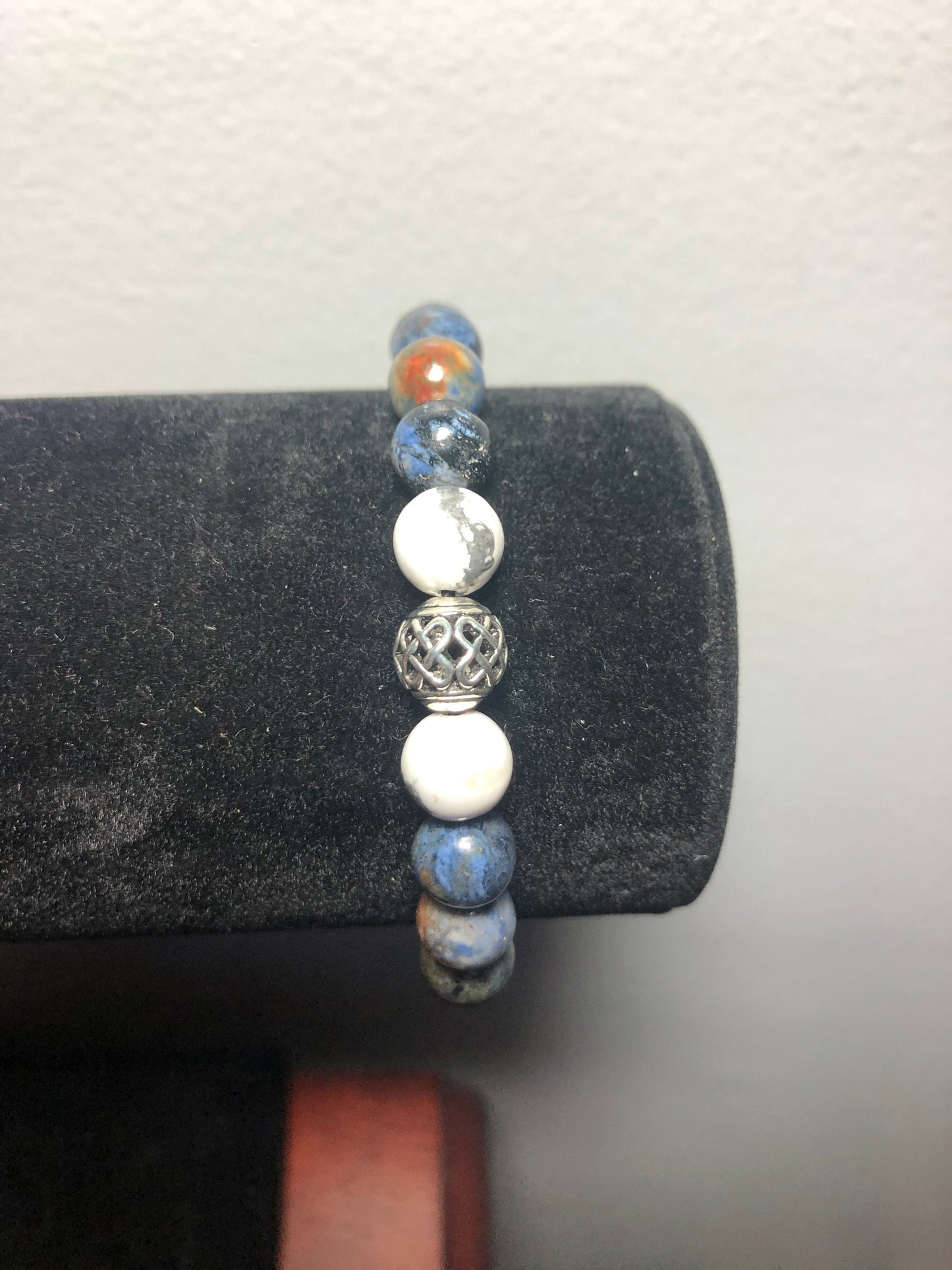 Patience Crystal Bracelet - Howlite - Dumortierite - Lava Stone