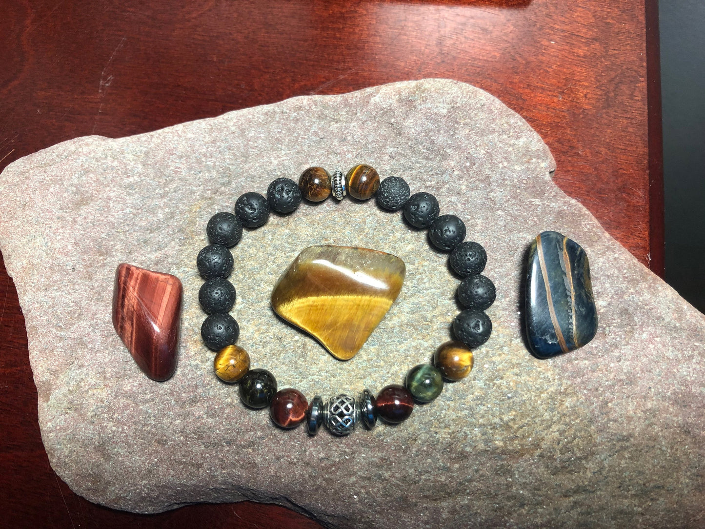 Focus & Clarity Bracelet - Tigers Eye - Hematite - Crystal Healing Jewelry