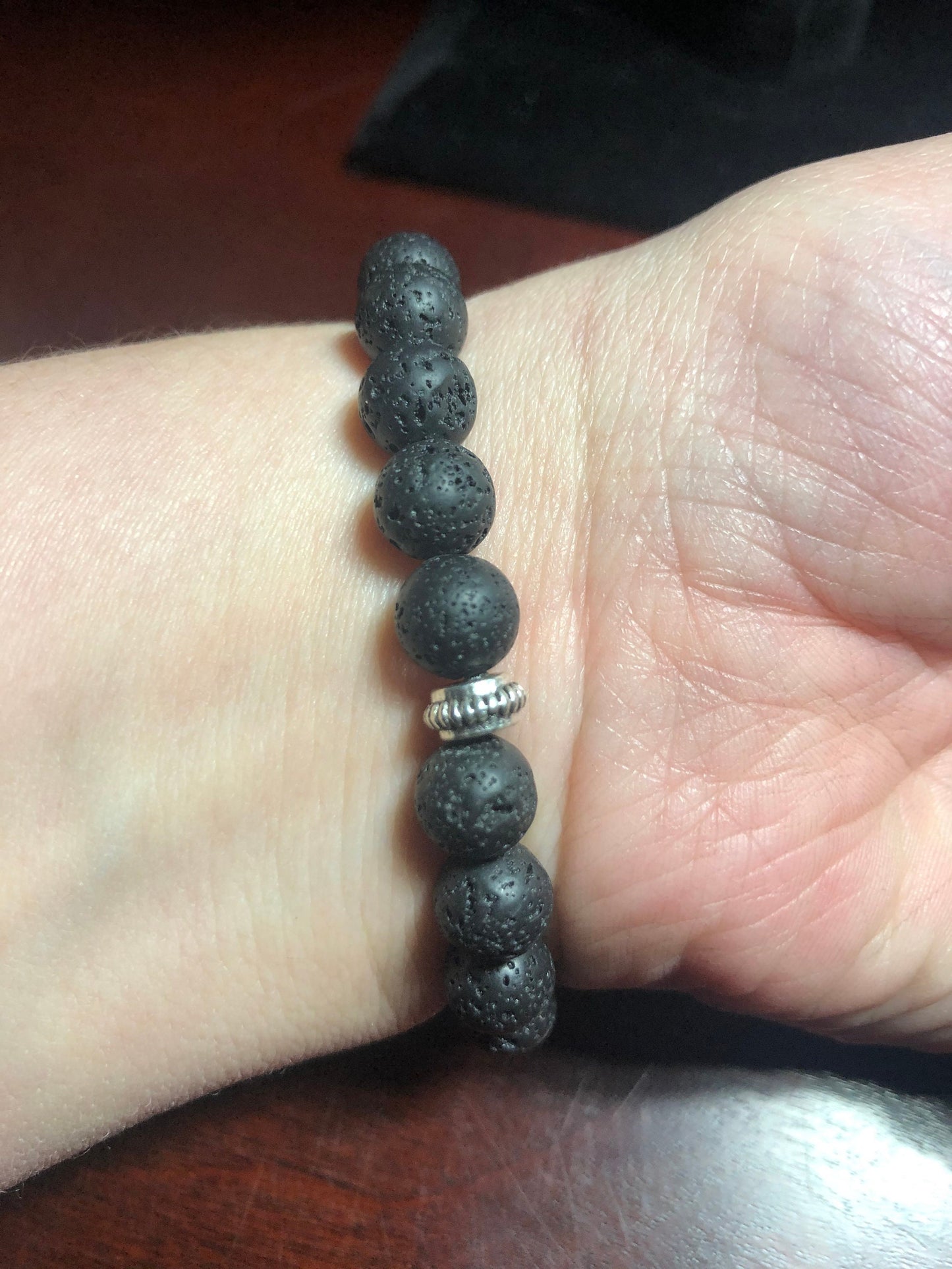 Grief & Loss Bracelet - Crystal Jewelry for Grieving - Smoky Quartz - Amethyst - Lava stone