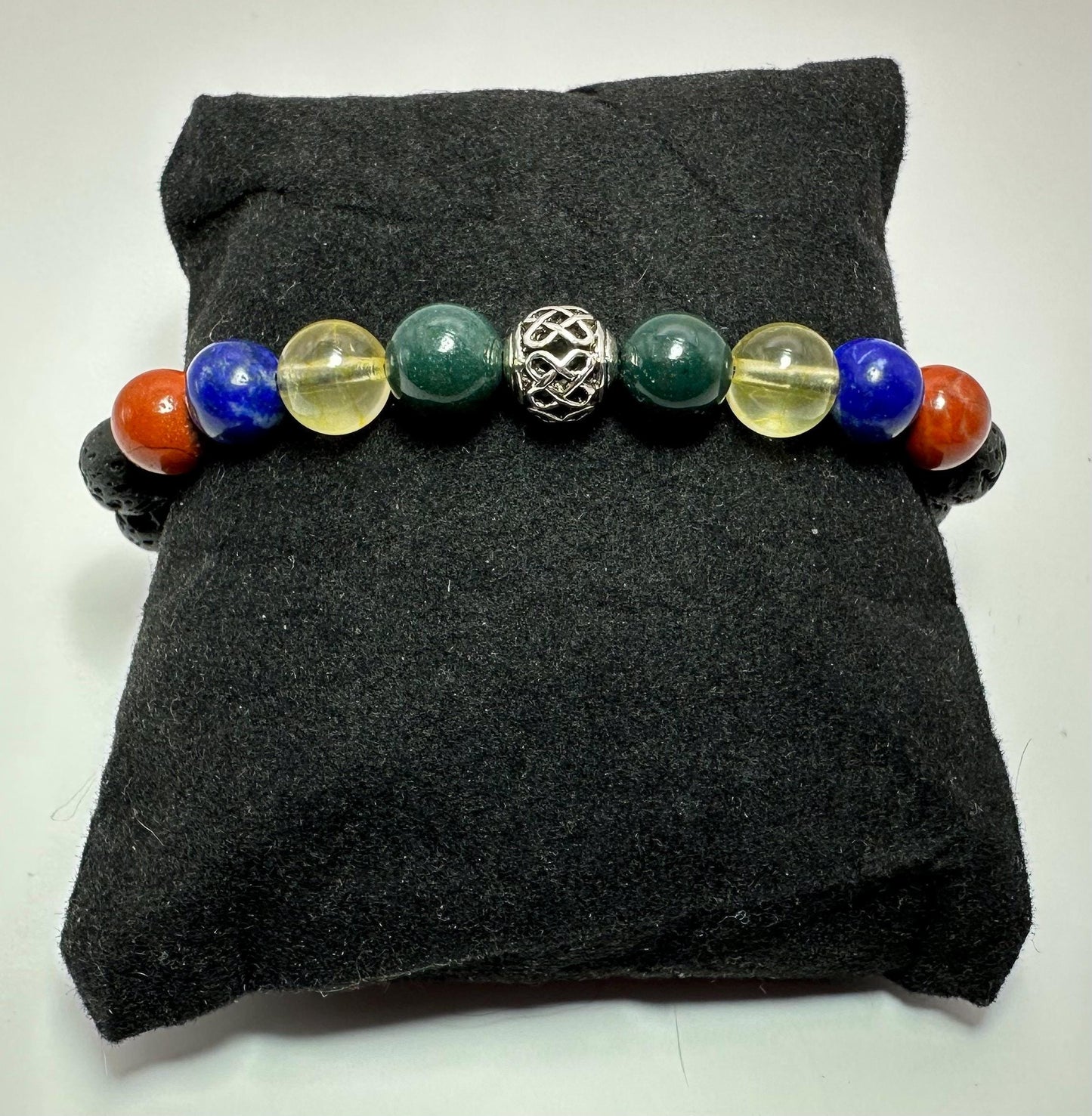 Acid Reflux/Heartburn Bracelet - Citrine - Bloodstone - Red Jasper - Lapis Lazuli - Crystal Healing Jewelry
