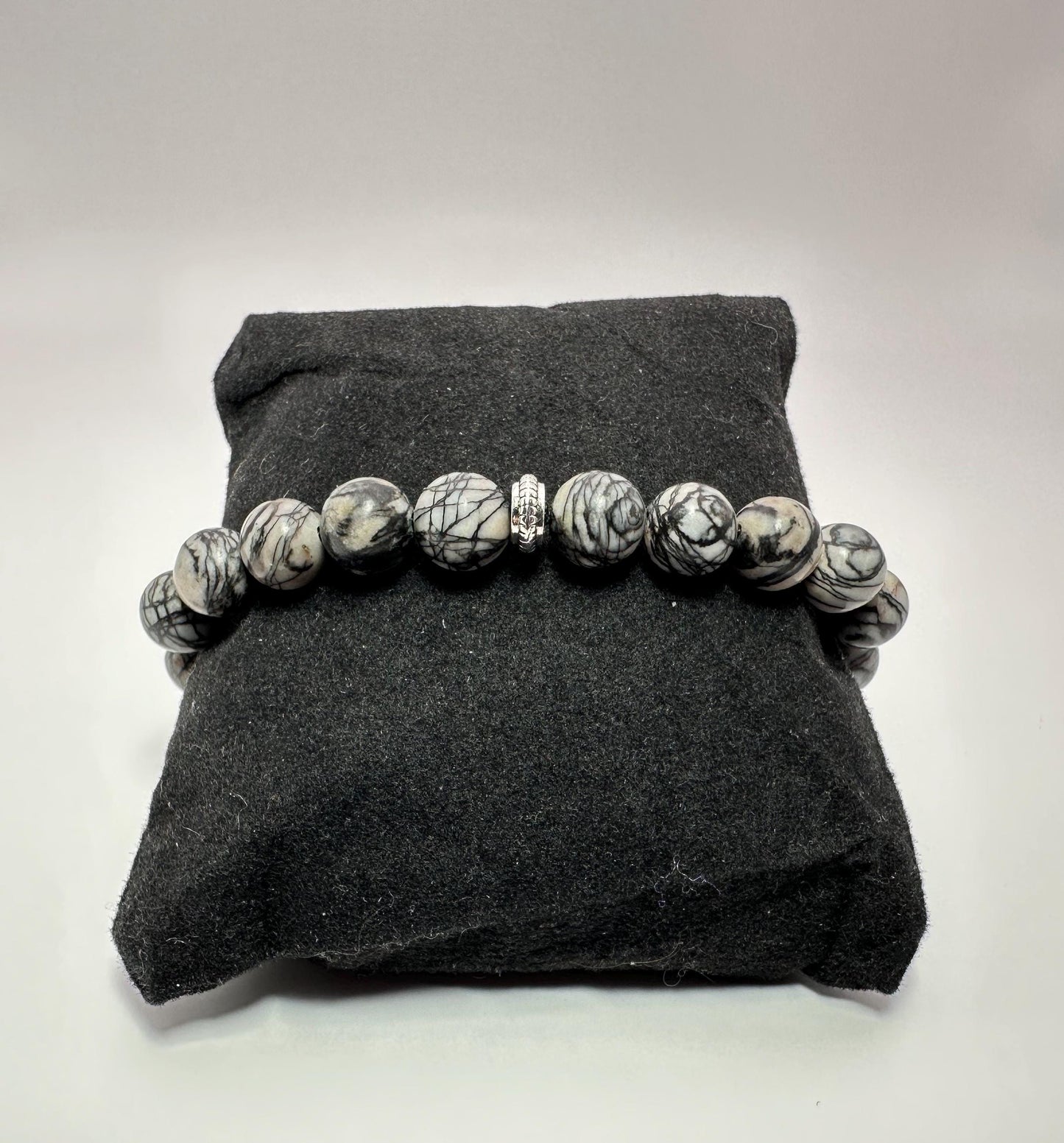 Celestial Web Bracelet - Spiderweb Jasper - Selenite - Crystal Healing Jewelry