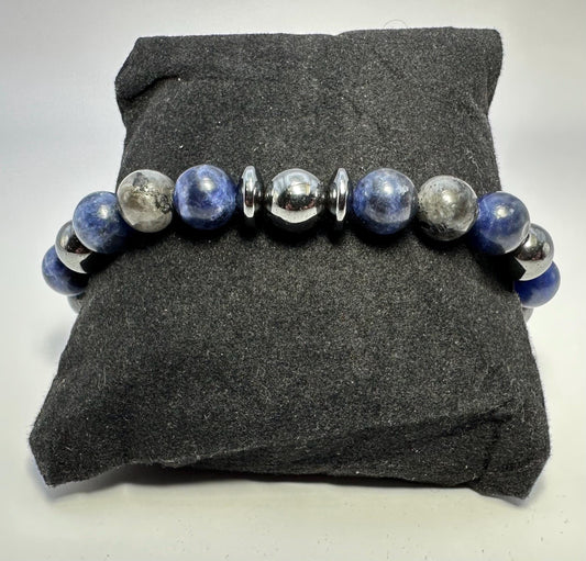 Mercury Retrograde Survival Bracelet - Crystal Healing Zodiac Jewelry - Lapis Lazuli - Labradorite - Hematite