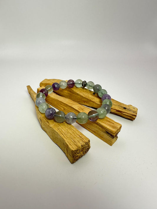 Mystic Prism Bracelet - Rainbow Fluorite - Crystal Healing Jewelry
