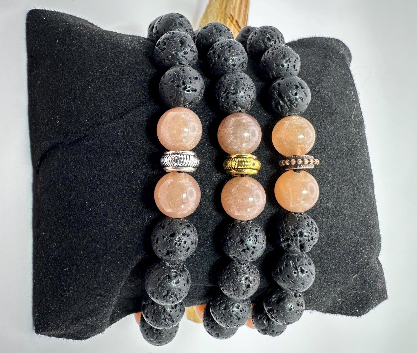 Sacral Chakra Svadhisthana bracelet - carnelian - orange calcite - aventurine - sunstone