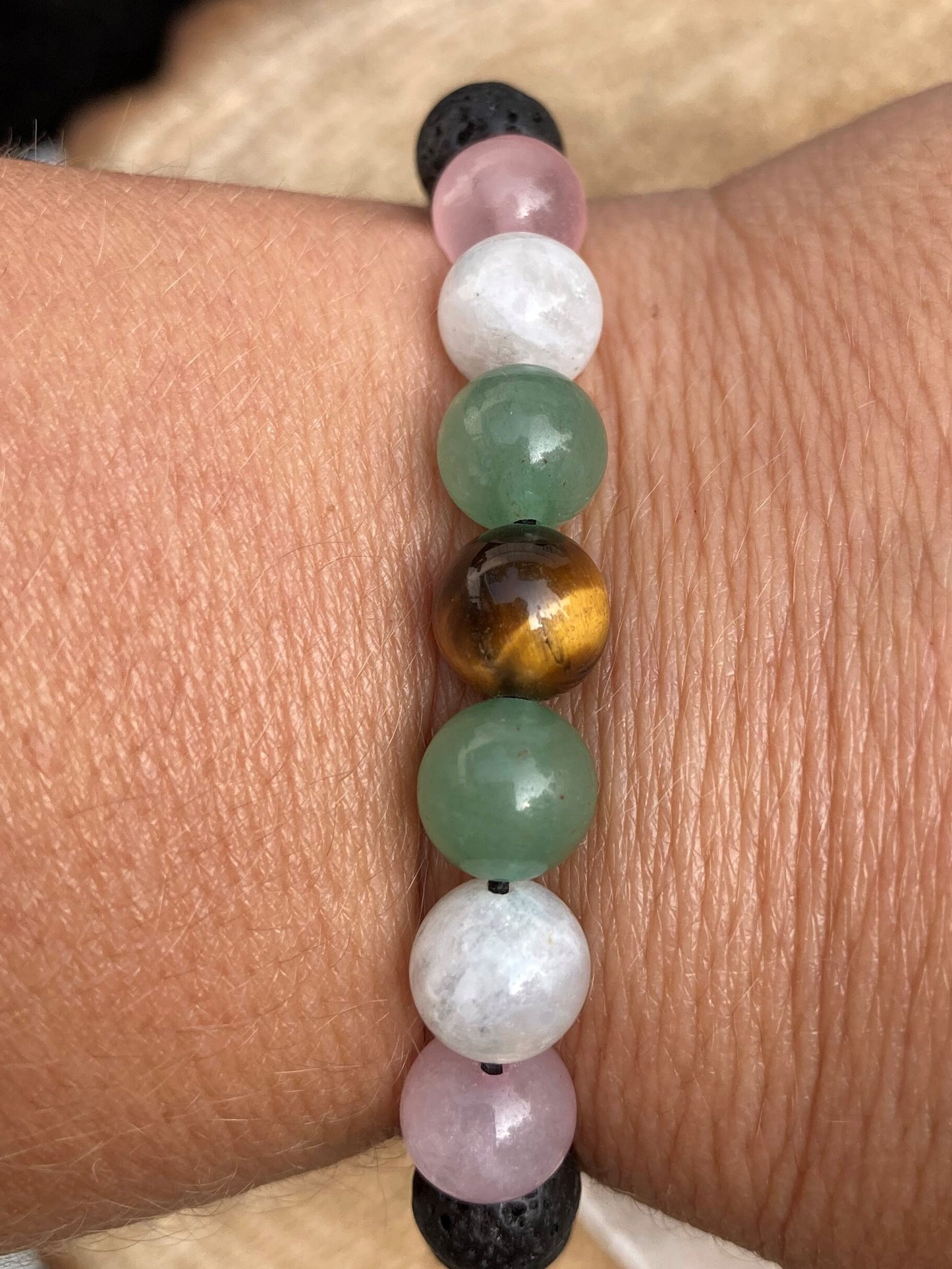 New beginnings crystal intention bracelet - Aventurine - Rose Quartz - Tigers eye - Citrine - Moonstone