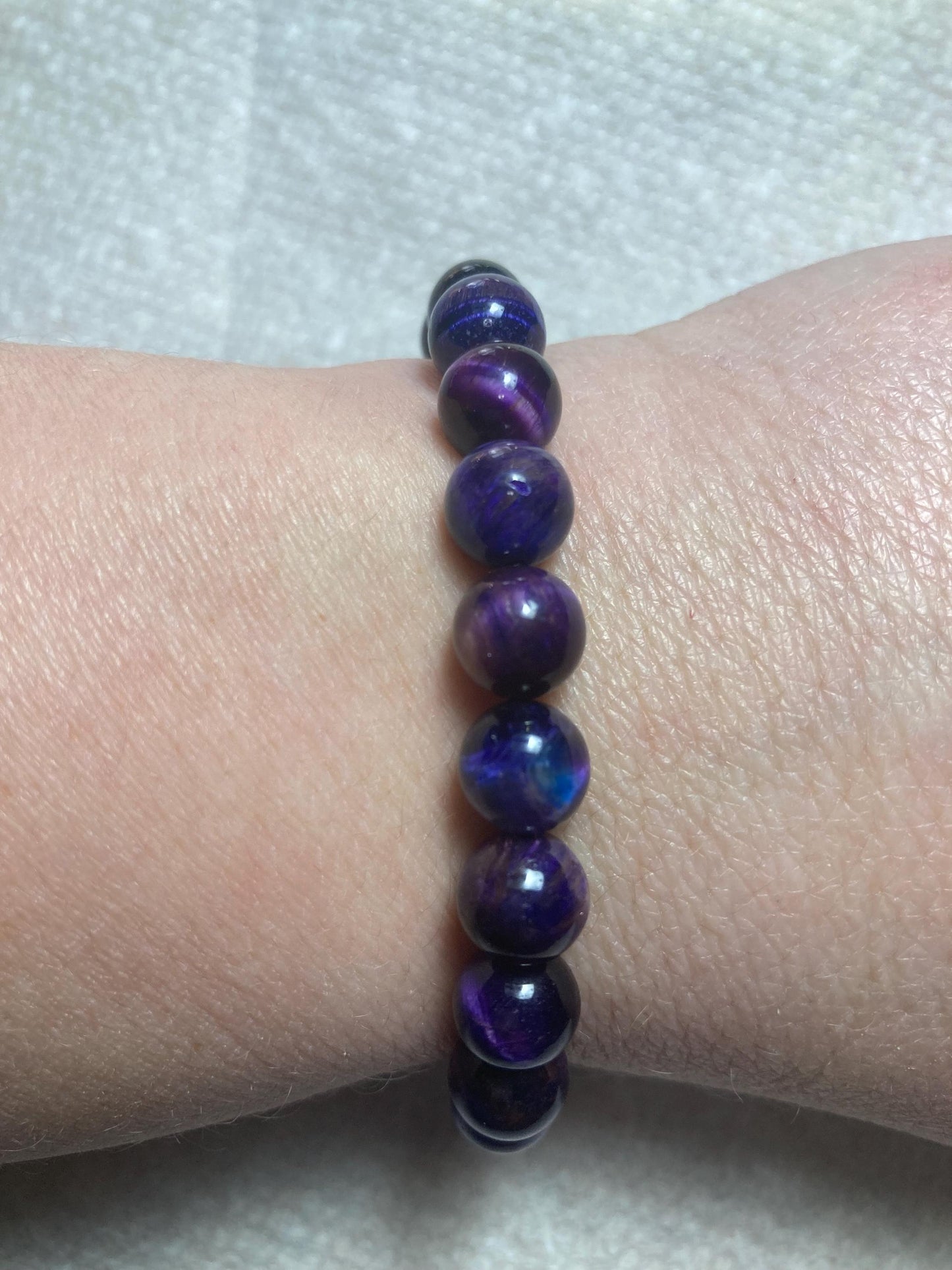 Mystic Strength Bracelet - Purple Tigers Eye - Crystal Healing Jewelry