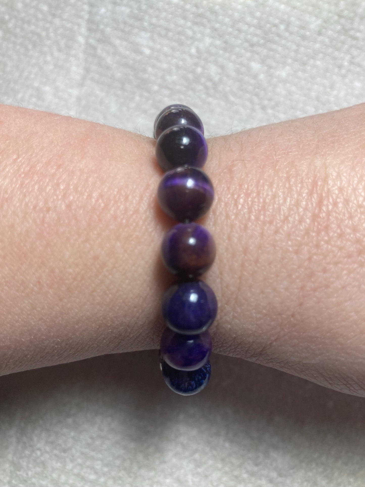 Mystic Strength Bracelet - Purple Tigers Eye - Crystal Healing Jewelry