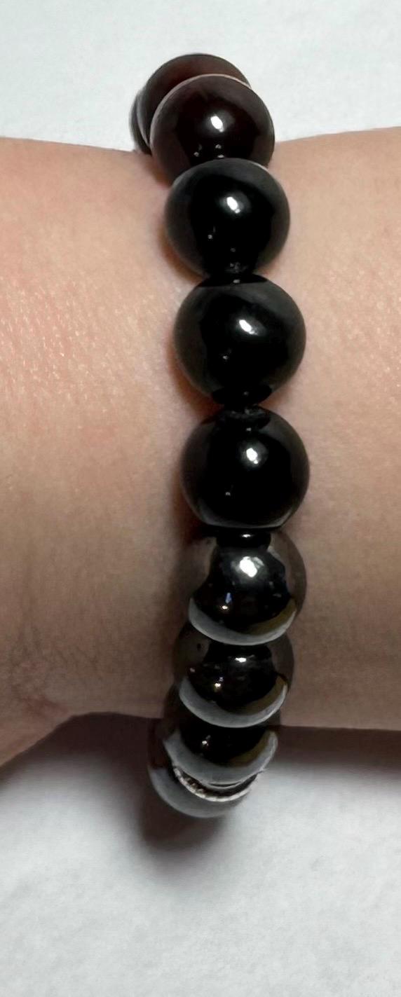 Children's Bully Barrier Bracelet - Hematite - Red Tigers Eye - Obsidian - Protection - Confidence