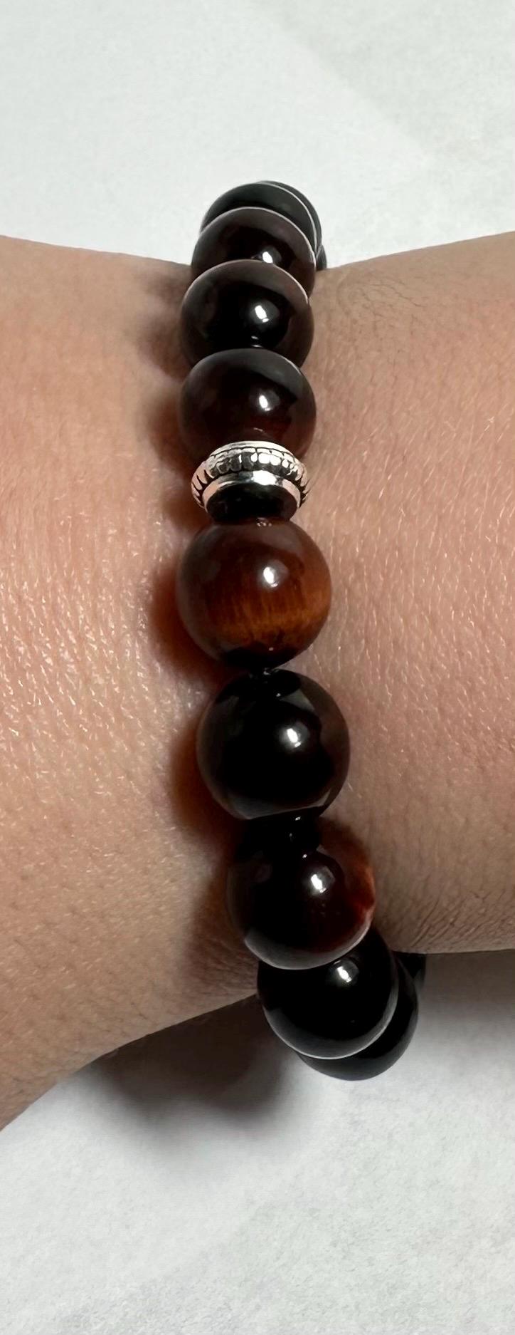 Children's Bully Barrier Bracelet - Hematite - Red Tigers Eye - Obsidian - Protection - Confidence