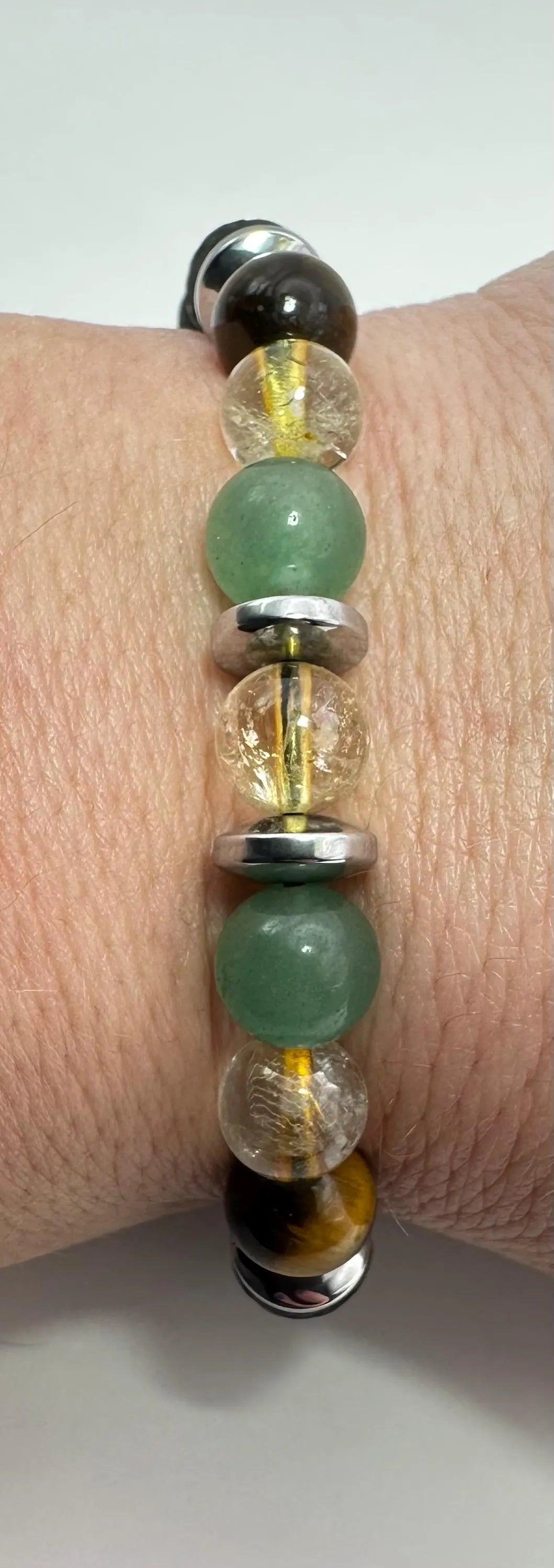 Prosperity & Abundance Bracelet Necklace set - Citrine - Tigers Eye - Aventurine - Hematite - Honey Calcite