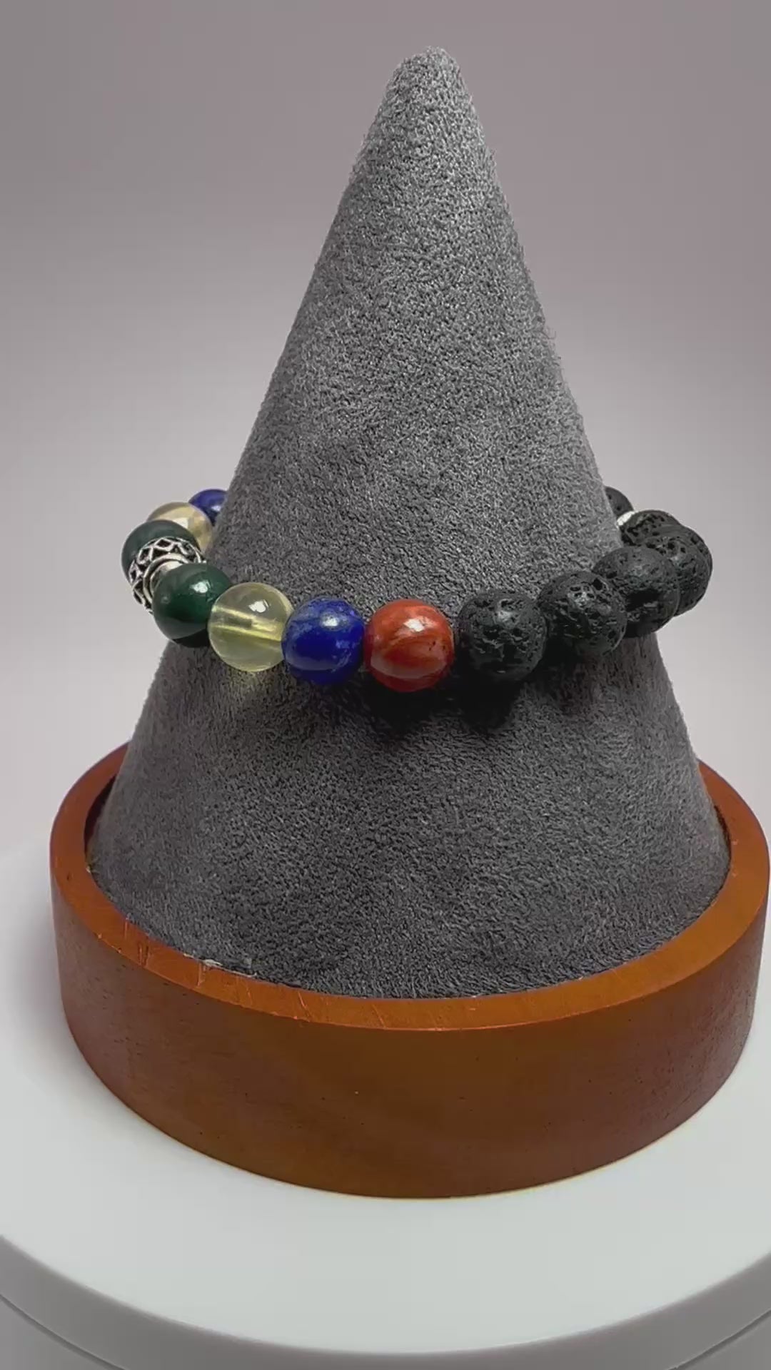 Acid Reflux/Heartburn Bracelet - Citrine - Bloodstone - Red Jasper - Lapis Lazuli - Crystal Healing Jewelry Video